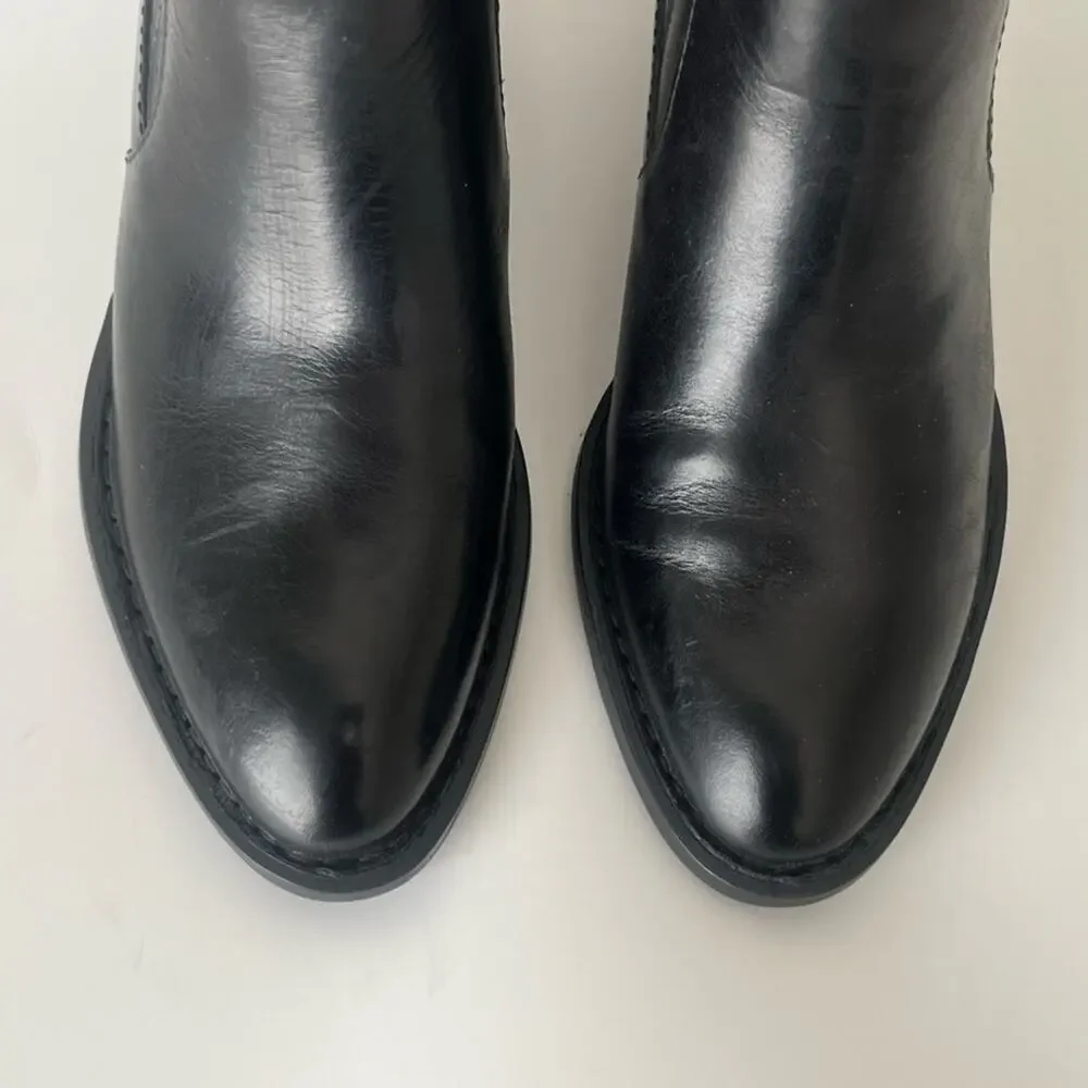 Born Beebe Leather ankle boots black 9